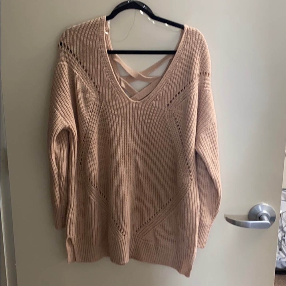 COPY - charlotte ruses sweater with criss-cross knit back